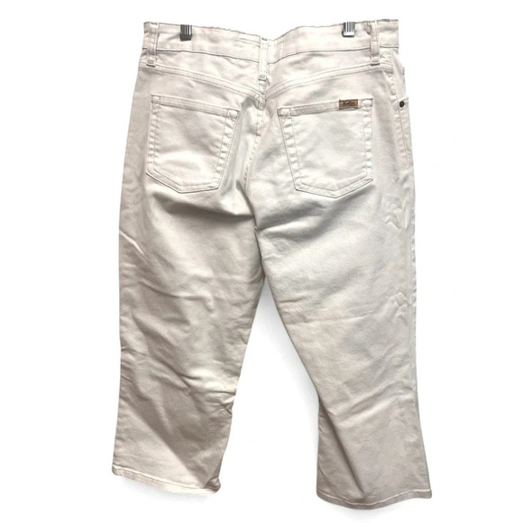 Levi Strauss Signature Legend Wash Cream Capris mid-rise size 12 - Picture 2 of 10